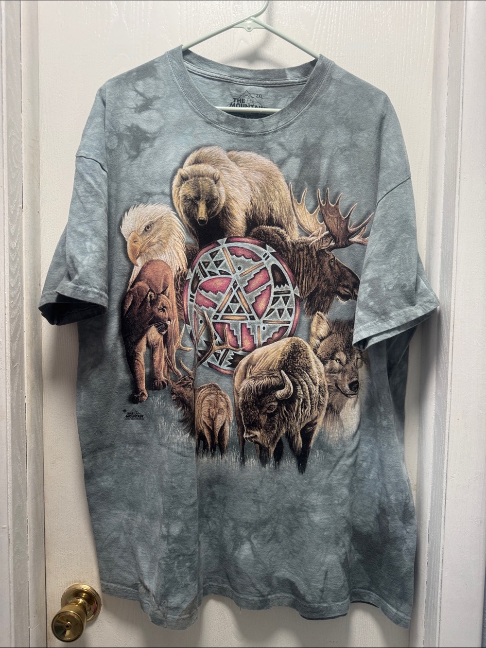 The Mountain Gray Tie-Dye Wildlife Graphic Tee